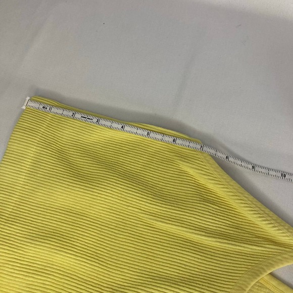 Ododos Ribbed Crop Tank Neon Yellow Womens Size Medium/Large - Picture 5 of 5